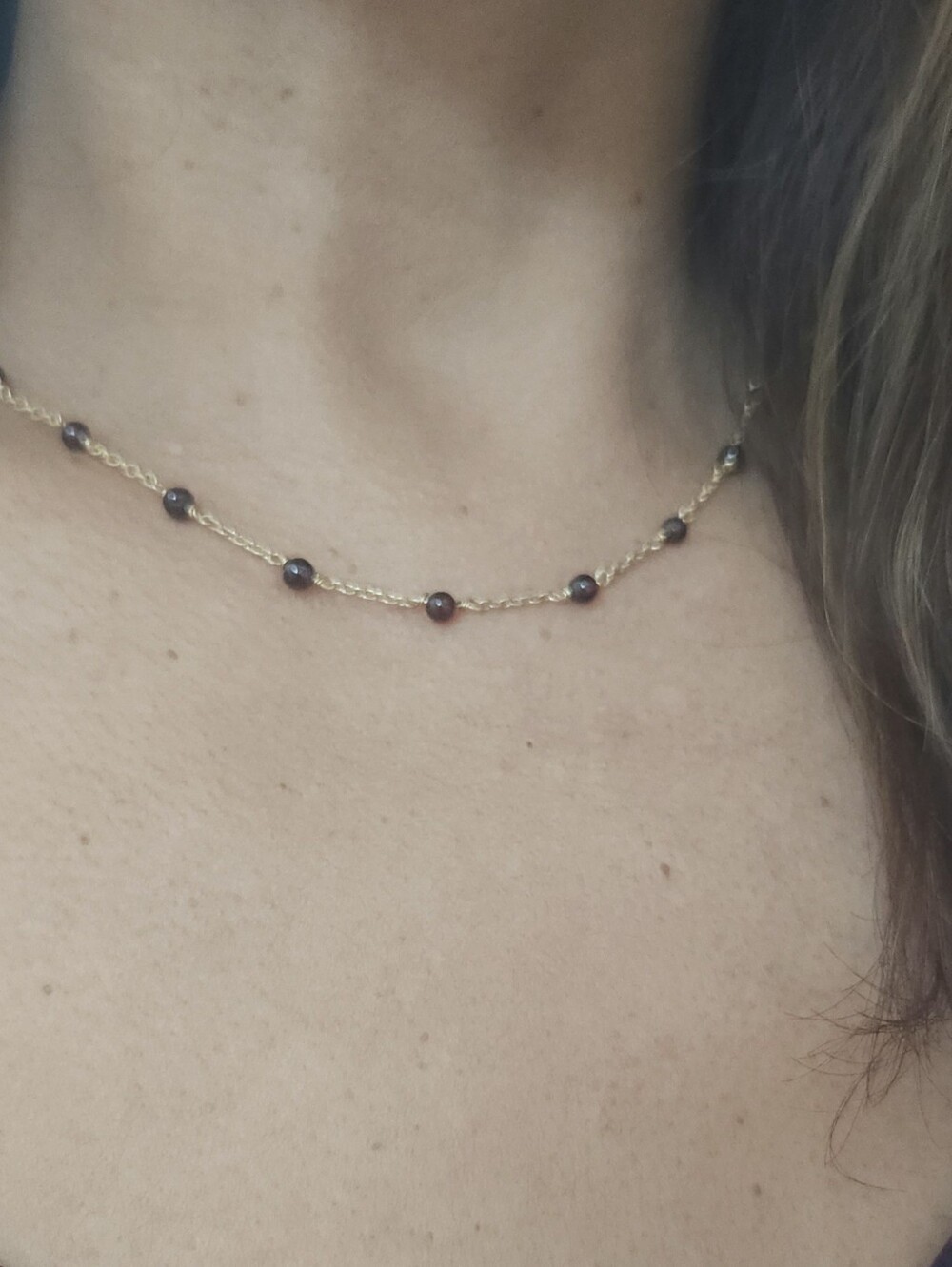 Garnet Gold-filled Necklace